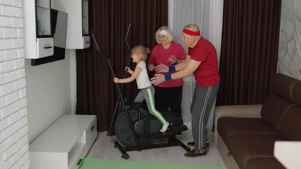 active old senior grandfather grandmother training kid granddaughter how using orbitrek home 191803 12064 active old senior grandfather grandmother training kid granddaughter how using orbitrek home 191803 12064