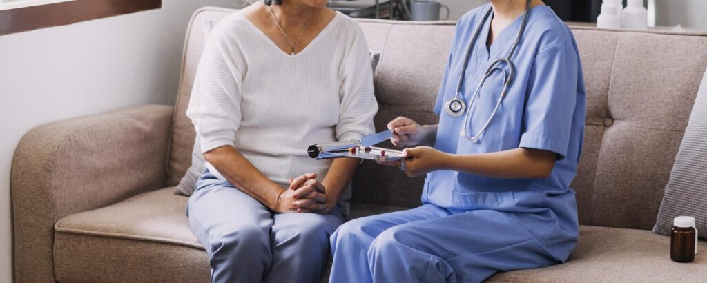 homecare nursing service elderly people cardiology healthcare close up young hispanic female doctor nurse check mature caucasian man patient heartbeat using stethoscope visit 265022 15175 homecare nursing service elderly people cardiology healthcare close up young hispanic female doctor nurse check mature caucasian man patient heartbeat using stethoscope visit 265022 15175