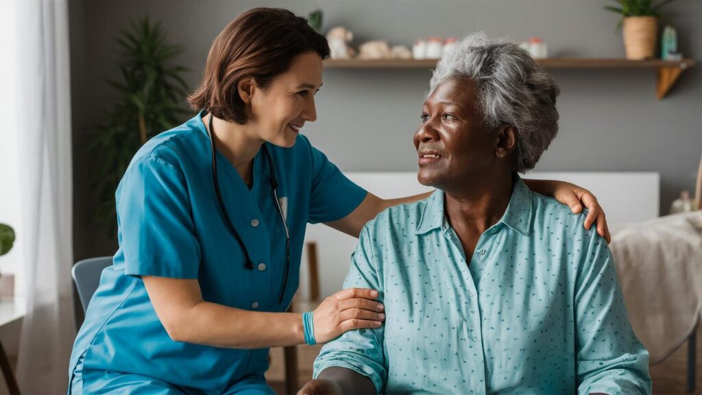 nurse elderly woman are sitting room with nurse 1097875 39119 nurse elderly woman are sitting room with nurse 1097875 39119