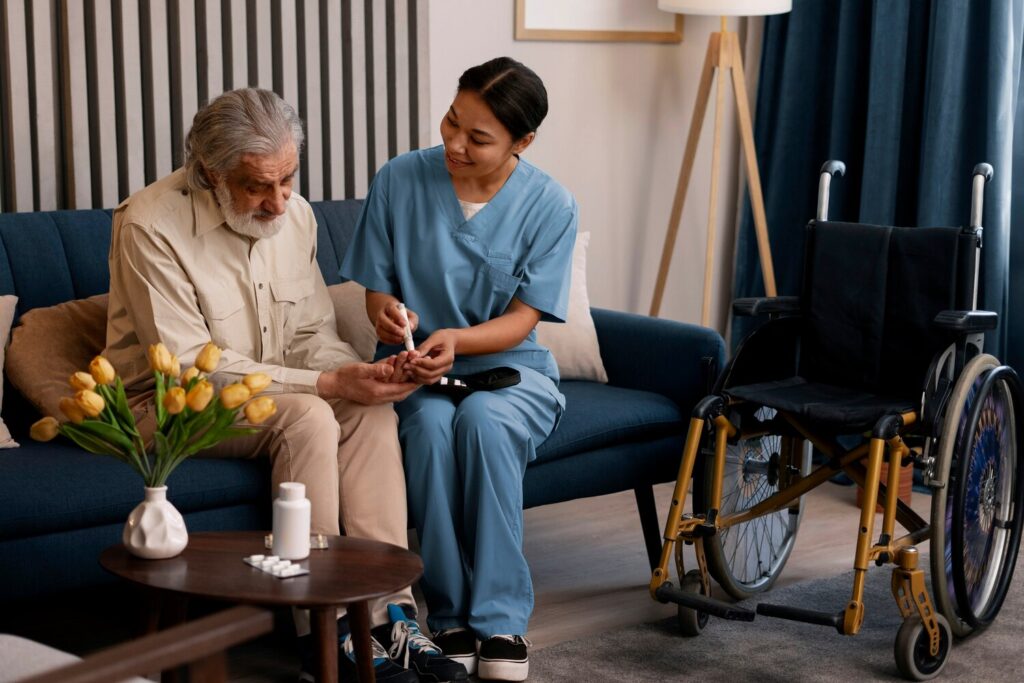 nurse taking care senior man 52683 165333 nurse taking care senior man 52683 165333