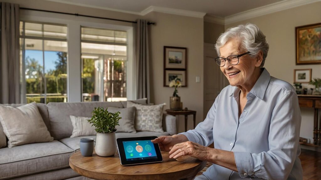 older woman is using tablet with screen that says o it 1276913 26152 older woman is using tablet with screen that says o it 1276913 26152