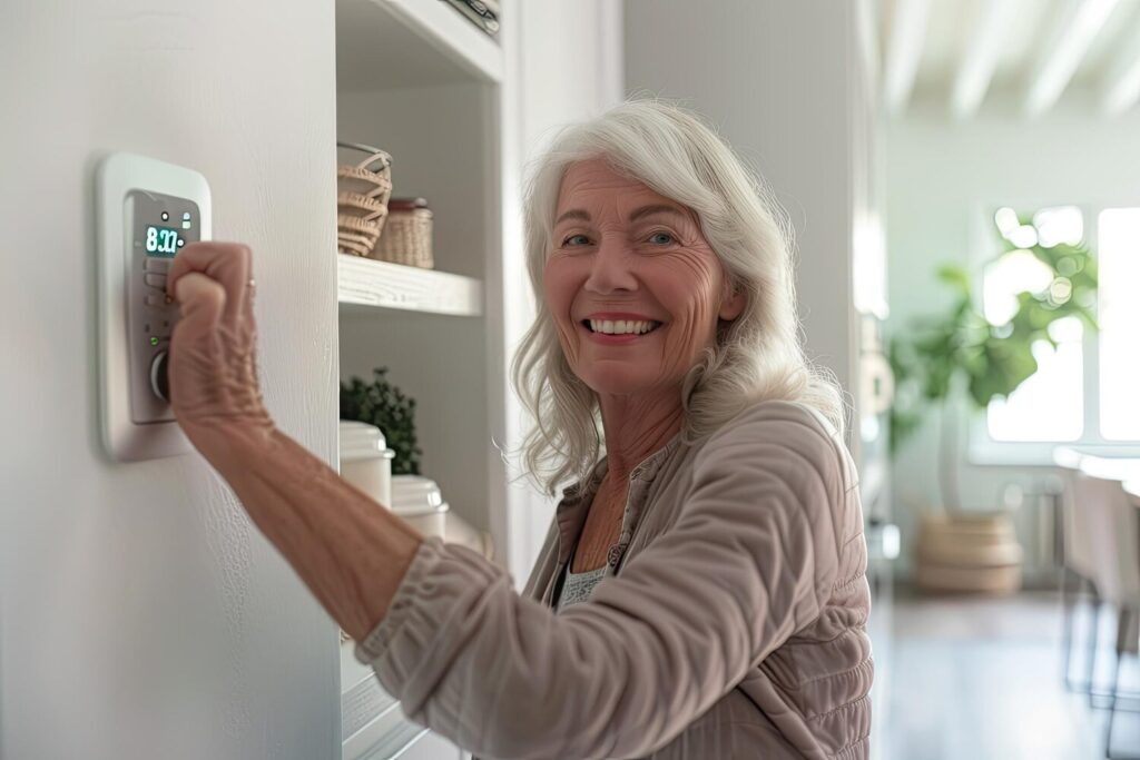 senior woman adjusting smart thermostat home 641503 183852 senior woman adjusting smart thermostat home 641503 183852
