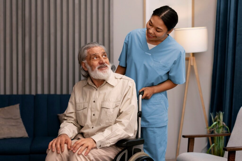 woman taking care old man 23 2151493358 woman taking care old man 23 2151493358